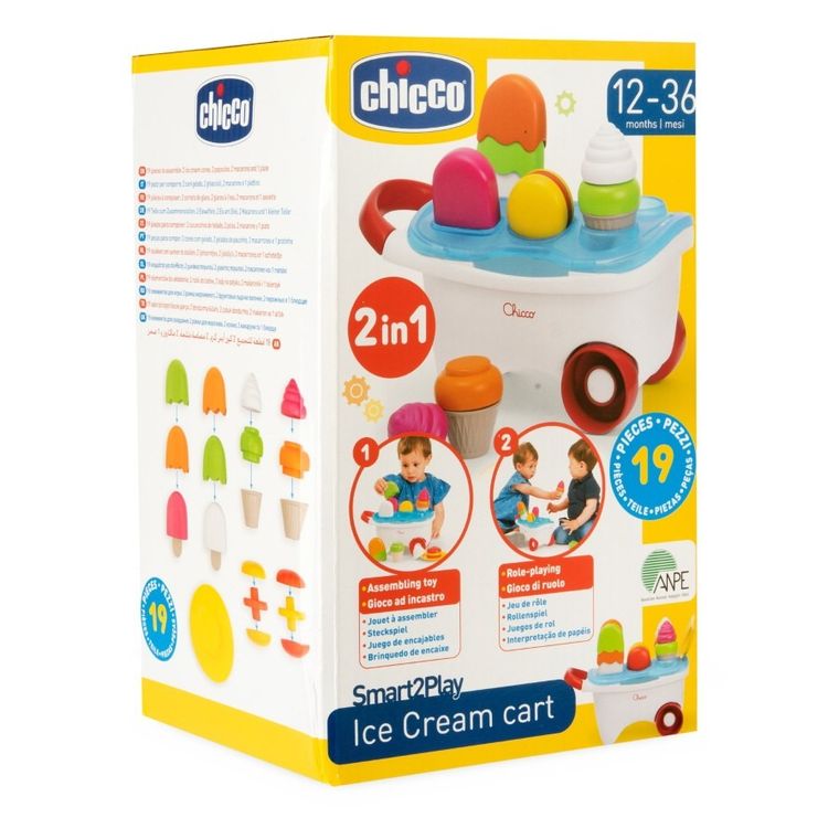 Chicco, Smart2Play, wózek z lodami, 19 elementów