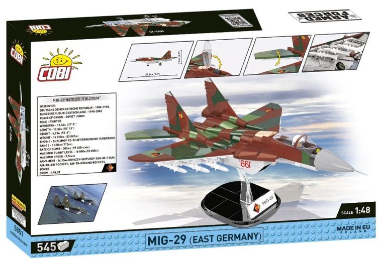 Cobi, Armed Forces, MiG-29 (EAST GERMANY), klocki, 545 elementów
