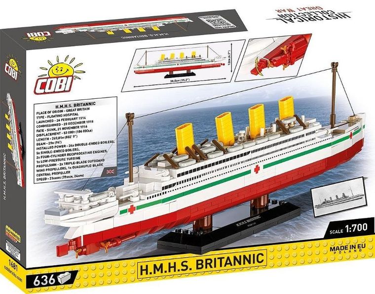 Cobi, Historical Collection, Great War, H.M.H.S. Britannic, klocki, 636 elementów