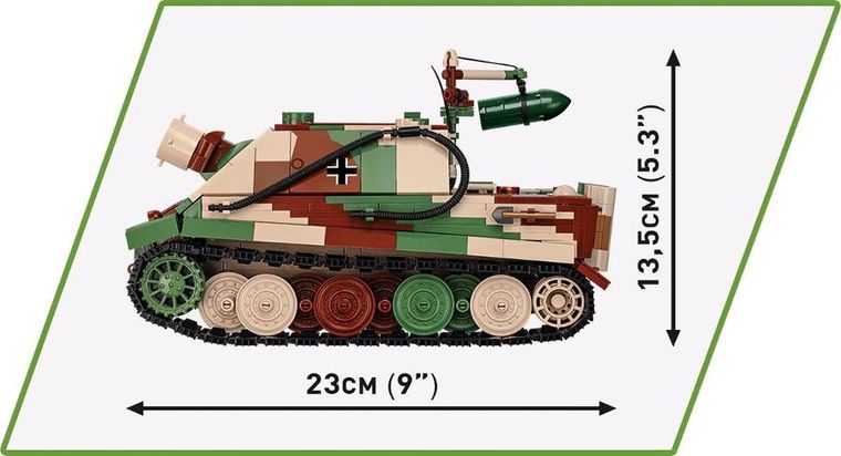 Cobi, Historical Collection WW II, 38 cm Sturmmorser Sturmtiger, klocki, 1:28, 1100 elementów