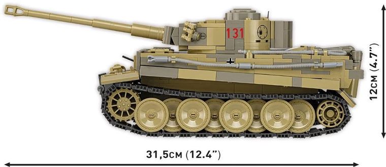 Cobi, Historical Collection WWII, Panzer VI Tiger no131, 1:28 klocki, 1275 elementów