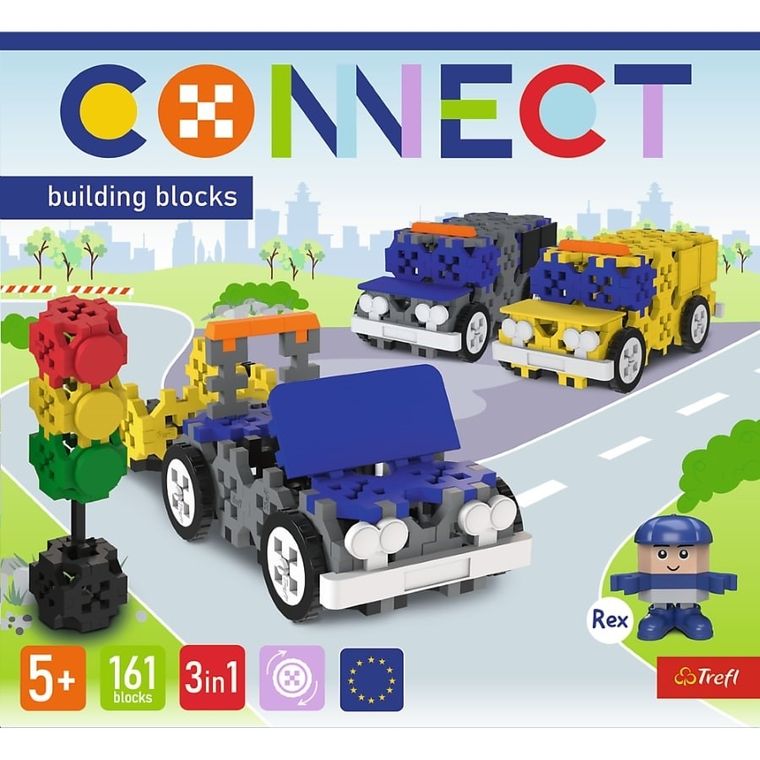 Connect, 3w1, Pojazdy uprzywilejowane, klocki konstrukcyjne, 161 elementów, 61974