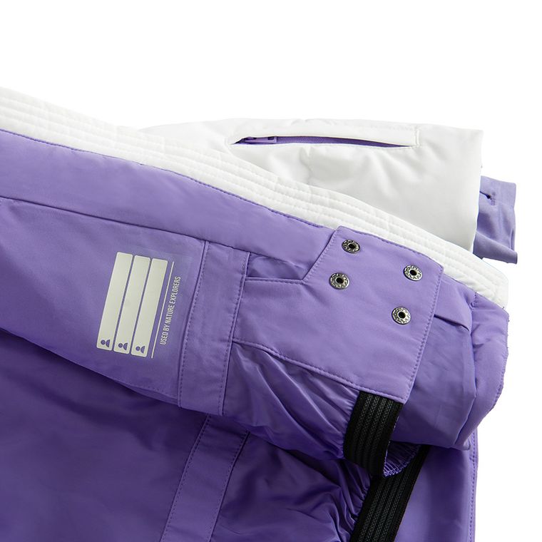 Cool Club, Kurtka narciarska dziewczęca z kapturem, ocieplana, biało-fioletowa