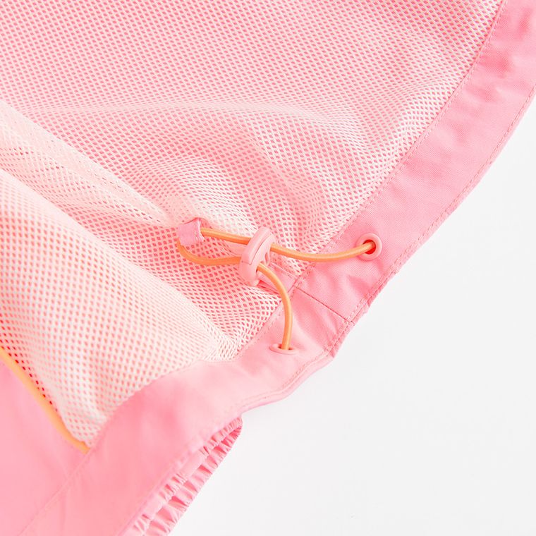 Cool Club, Przeciwdeszczowa kurtka dziewczęca z kapturem, różowa