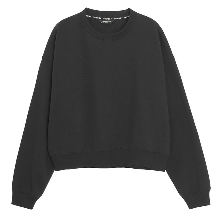 Czarna bluza o kroju cropp boxy NOWEAR