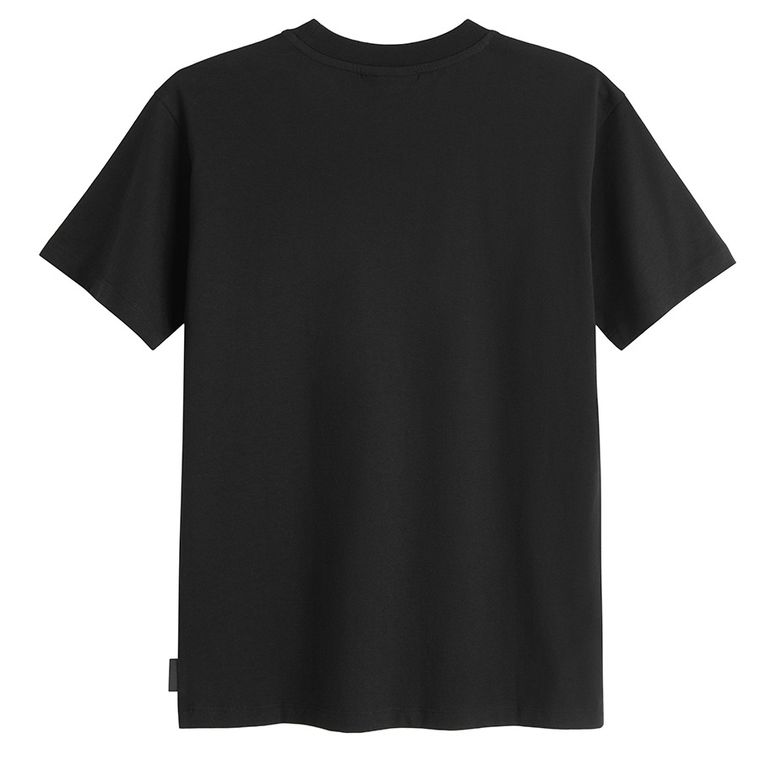 Czarna koszulka basic o kroju relaxed NOWEAR