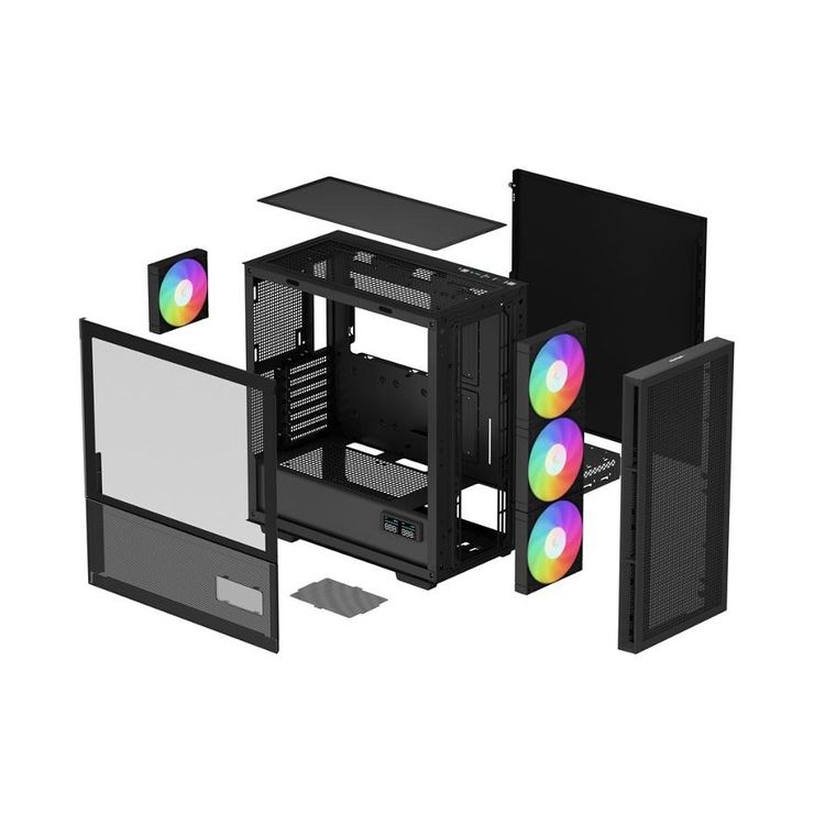 Deepcool, obudowa komputerowa, CH560 ARGB Digital Black (R-CH560-BKAPE4D-G-1)