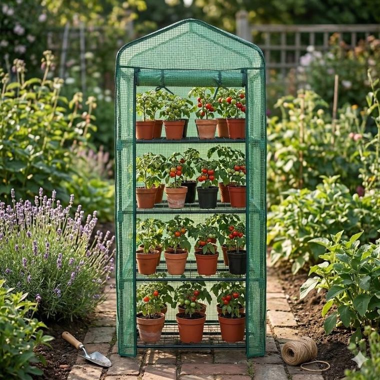 Edenia, mini szklarnia foliowa, 4 piętrowa, 49-68-158 cm