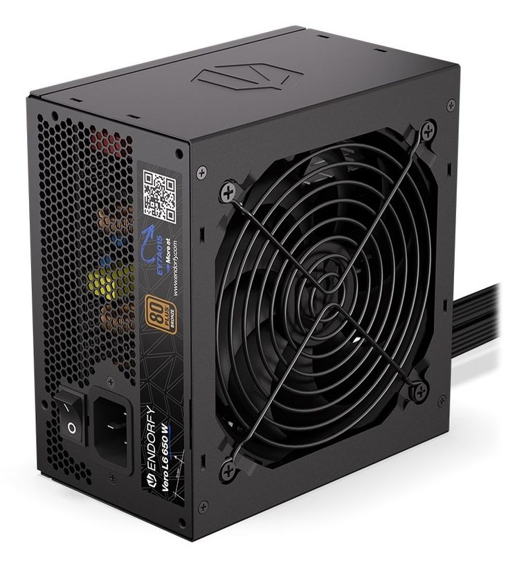 Endorfy, Vero L6 80 Plus, zasilacz, 650W, brązowy