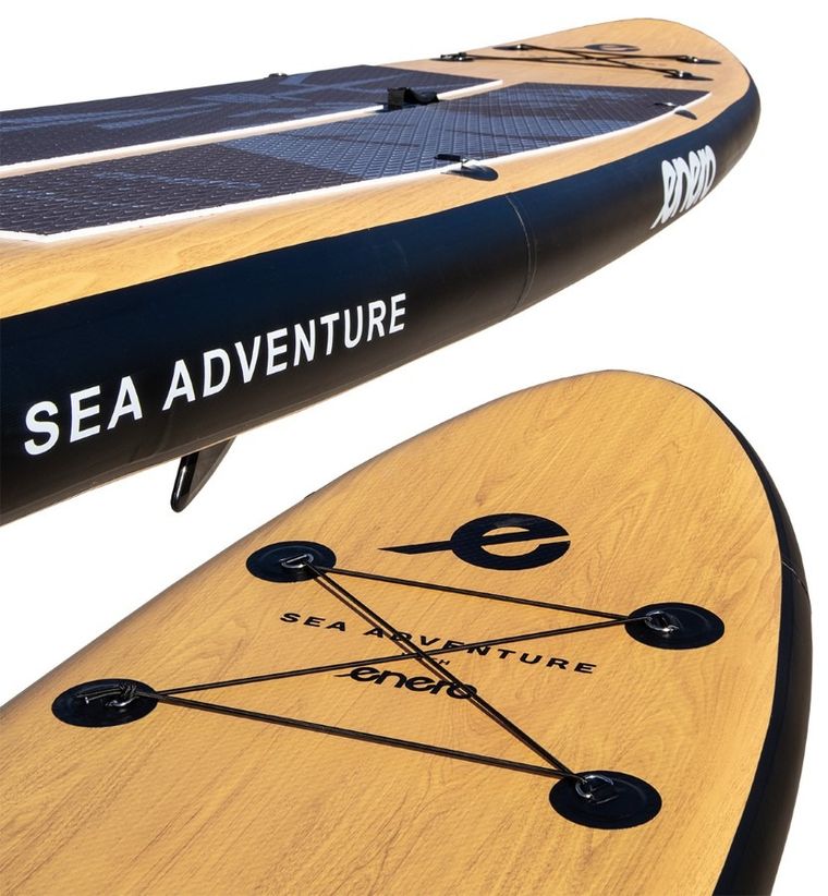 Enero, deska SUP dmuchana, neptun wooden set, 145 kg, 320-76-15 cm