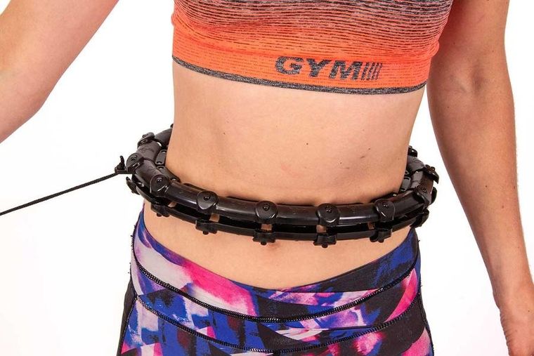 Enero Fit, Hula Hop z masażerem i obciążeniem, czarne