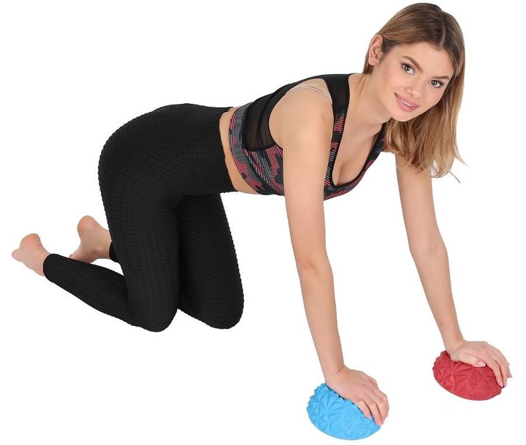 Enero Fit, półkula sensoryczna do masażu, diament, niebieska