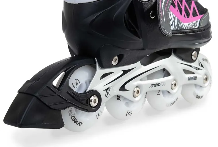 Enero Pro, łyżworolki, 4w1, LED, różowo-szare, rozmiar 34-37