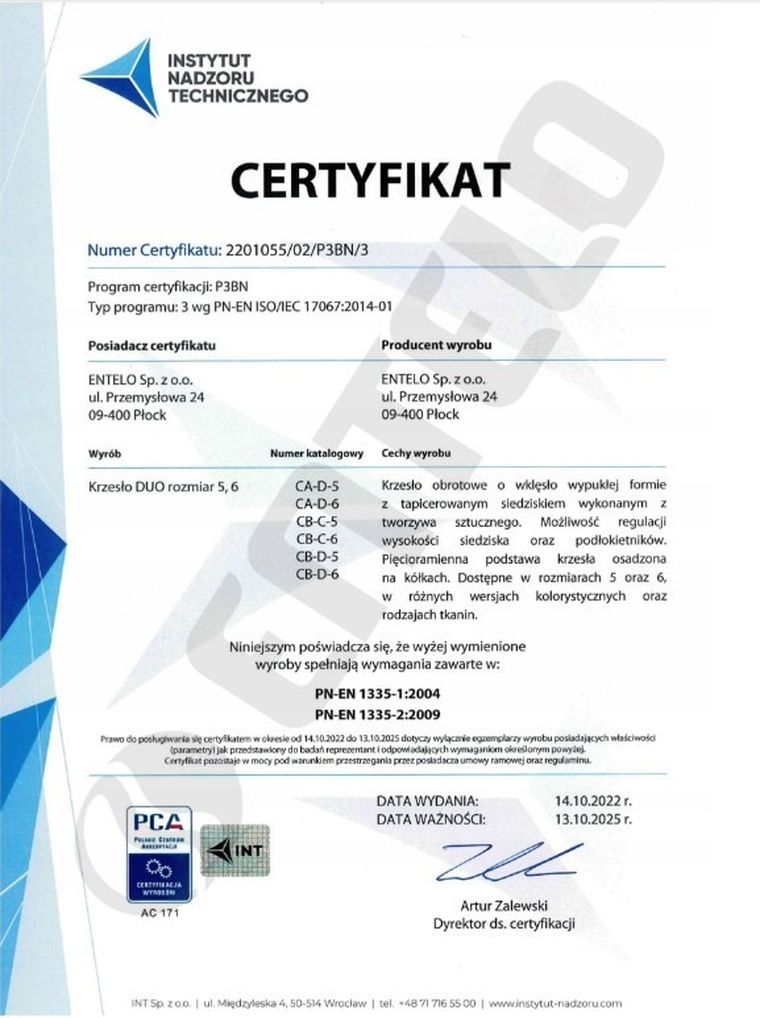 Entelo, Duo, krzesło biurowe z podłokietnikami, wzrost 159-188 cm, różowe