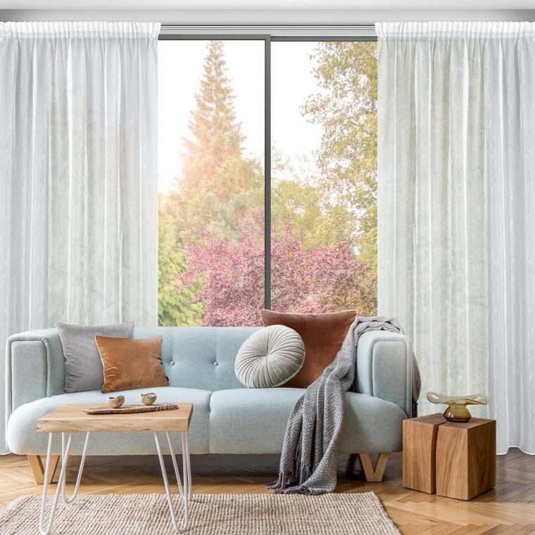 Eurofirany, firana gotowa, Alexi, na taśmie, 140-280 cm, biały