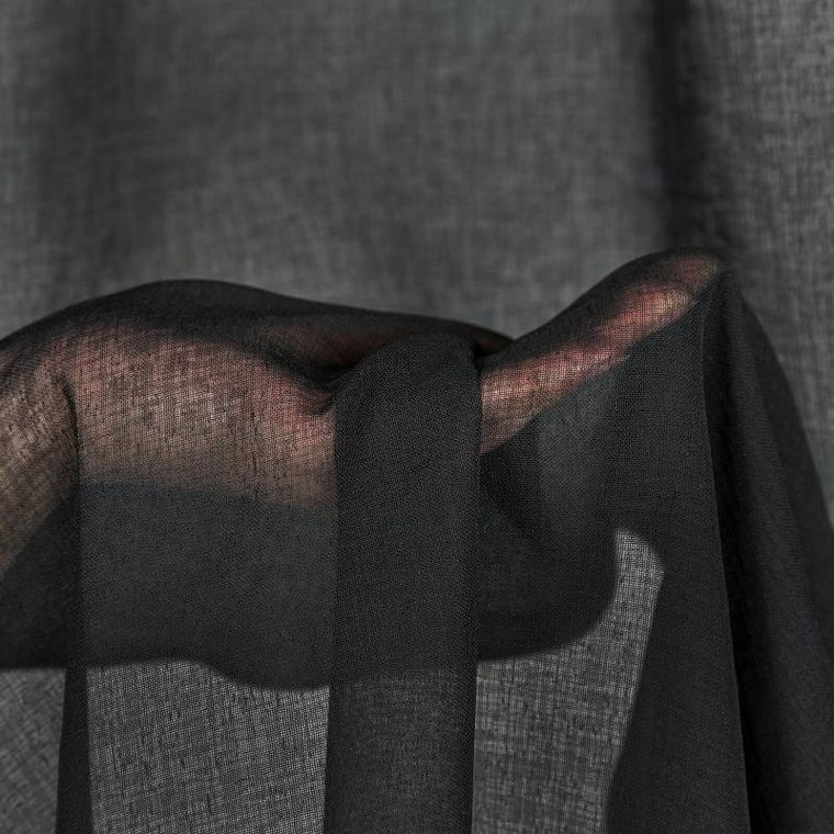 Eurofirany, firana gotowa, Dolly, na taśmie 140-250 cm, czarny