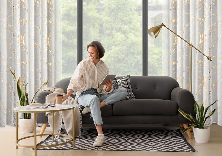 Eurofirany, firana gotowa, Molly, na taśmie, 140-270 cm, biały