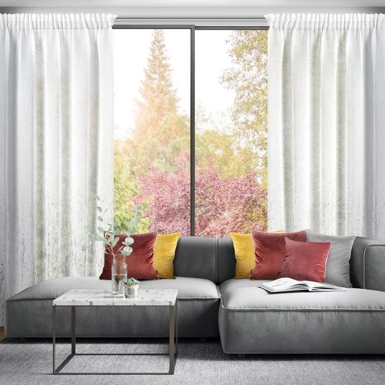 Eurofirany, firana gotowa, Olivia, na taśmie 140-270 cm, biały