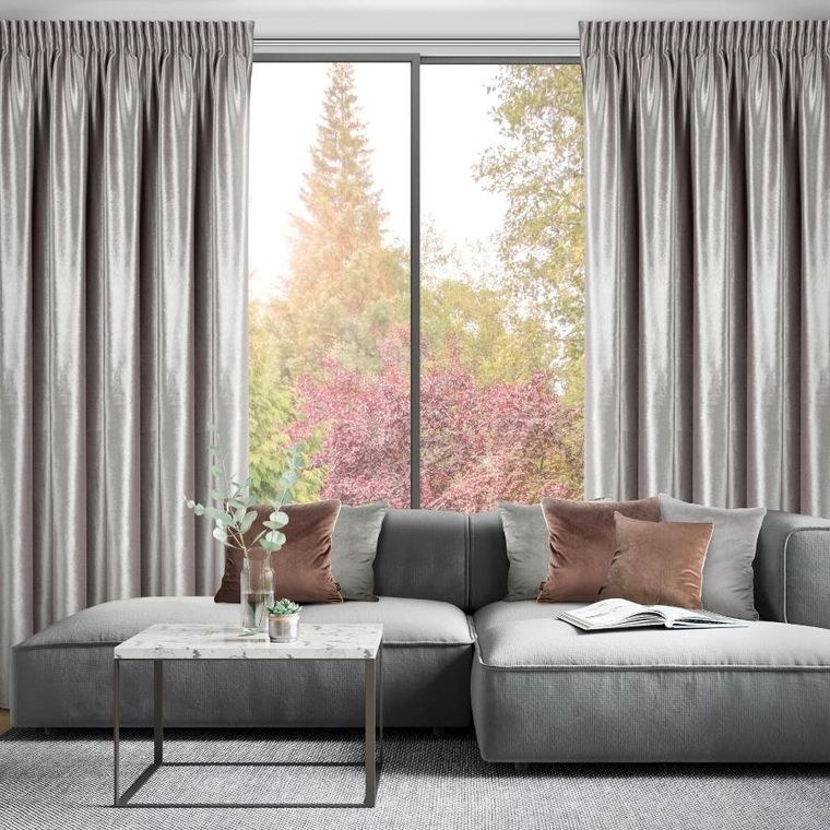 Eurofirany, zasłona gotowa, Cameron, na taśmie, 140-270 cm, beżowy