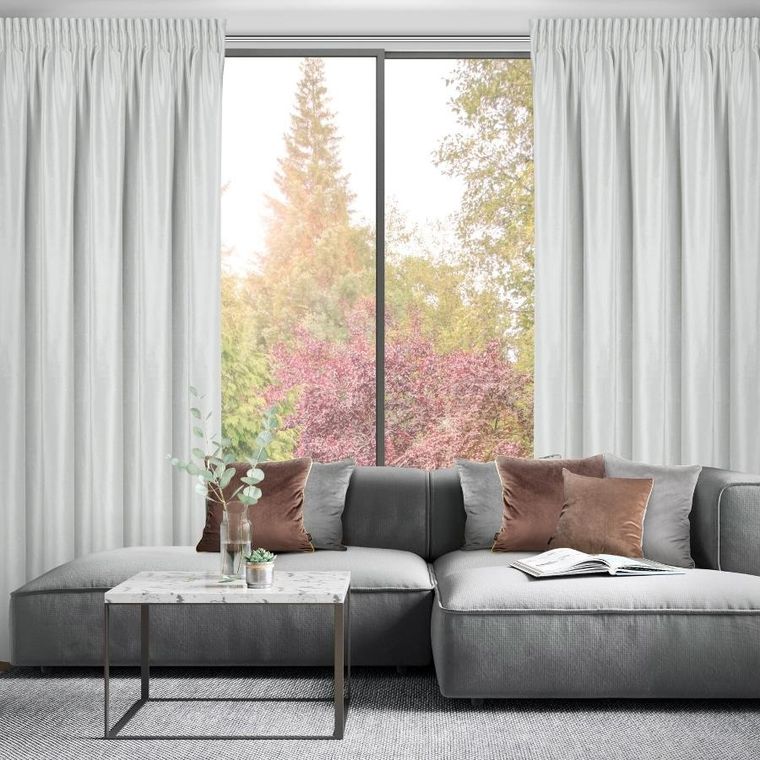 Eurofirany, zasłona gotowa. Cameron, na taśmie, 140-270 cm, biały