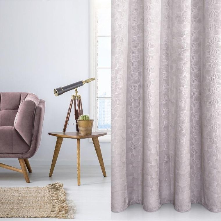 Eurofirany, zasłona gotowa D91 Ellen, 140-250 cm, pudrowy