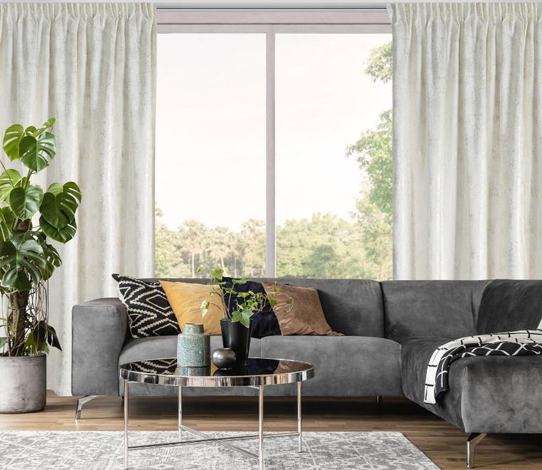 Eurofirany, zasłona gotowa, Ingrid, na taśmie, 140-270 cm, kremowy