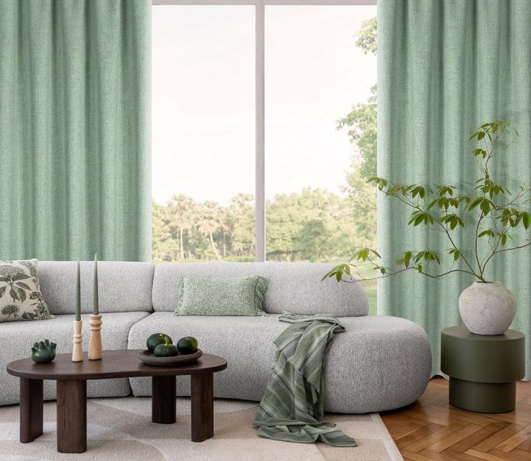 Eurofirany, zasłona gotowa, Jula2, na taśmie, 140-270 cm, ciemnozielony