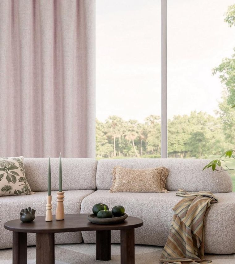 Eurofirany, zasłona gotowa, Jula2, na taśmie, 140-270 cm, pudrowy