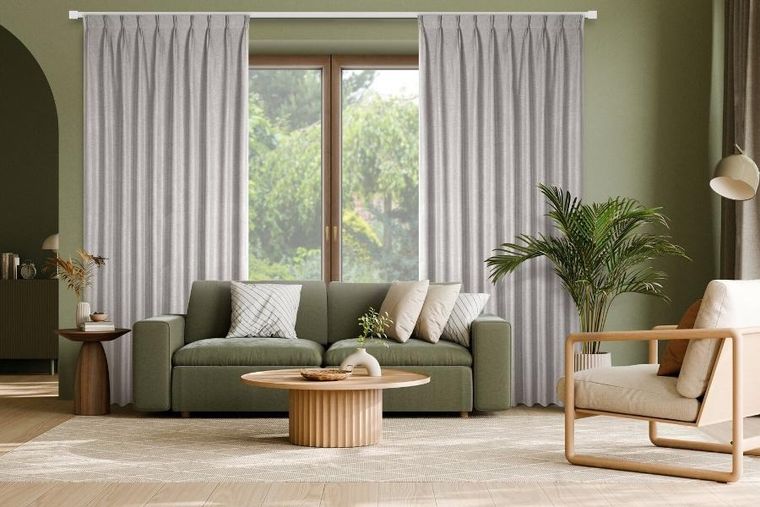 Eurofirany, zasłona gotowa, Nelisa, 125-270 cm, ciemnobeżowy