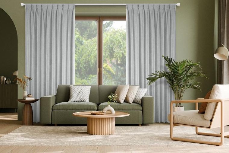 Eurofirany, zasłona gotowa, Nelisa, 125-270 cm, srebrny