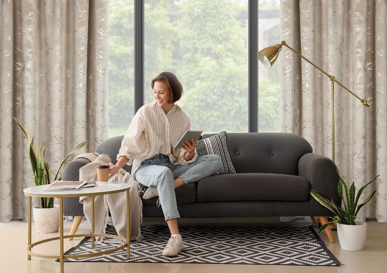 Eurofirany, zasłona gotowa, Raja, na taśmie, 140-270 cm, beżowy