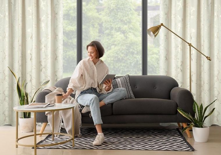 Eurofirany, zasłona gotowa, Raja, na taśmie, 140-270 cm, kremowy