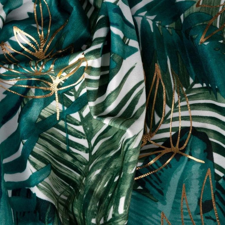 Eurofirany, zasłona zaciemniająca gotowa, Davos, na taśmie, 140-270 cm, zielony