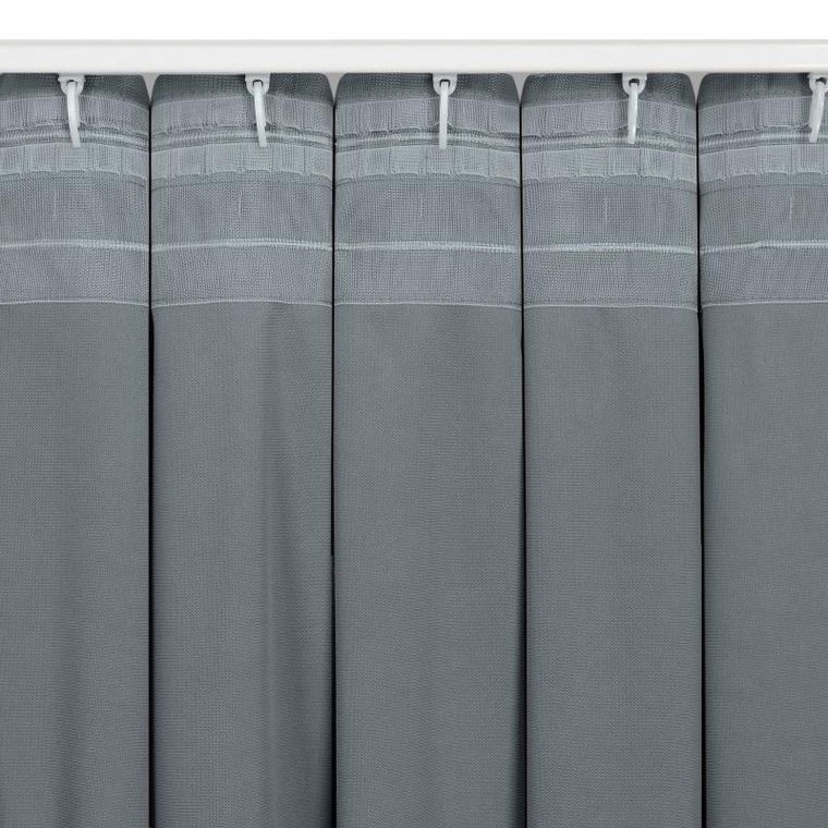 Eurofirany, zasłona zaciemniająca gotowa, na taśmie, Marlen, 140-300 cm, grafitowa