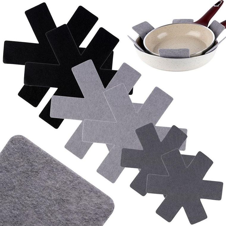 Excellent Houseware, przekładki ochronne do patelni, 6 szt., 38,35,26 cm