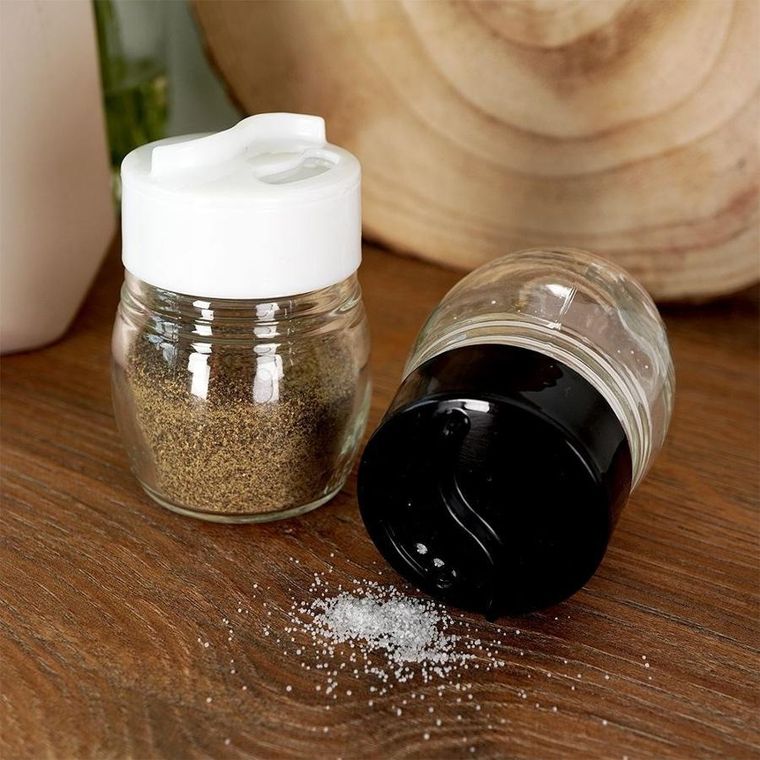 Excellent Houseware, solniczka i pieprzniczka szklana, 2 szt.