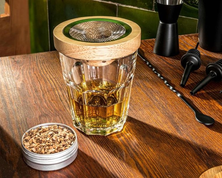 Gadget Master, zestaw barmański z wędzeniem whisky Deluxe 2w1