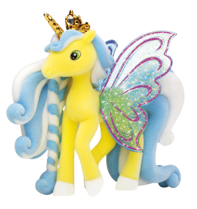 Galupy, Skrzydlate Jednorożce, brokatowa figurka z kryształkiem Swarovskiego, 1 szt.