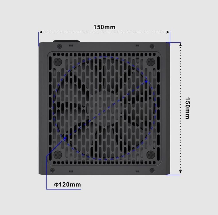 Gembird, zasilacz komputerowy, ATX 750W, aktywne PFC 12 cm, fan 80