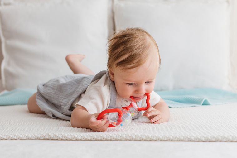 GiliGums, zestaw grzechoczący, czerwony