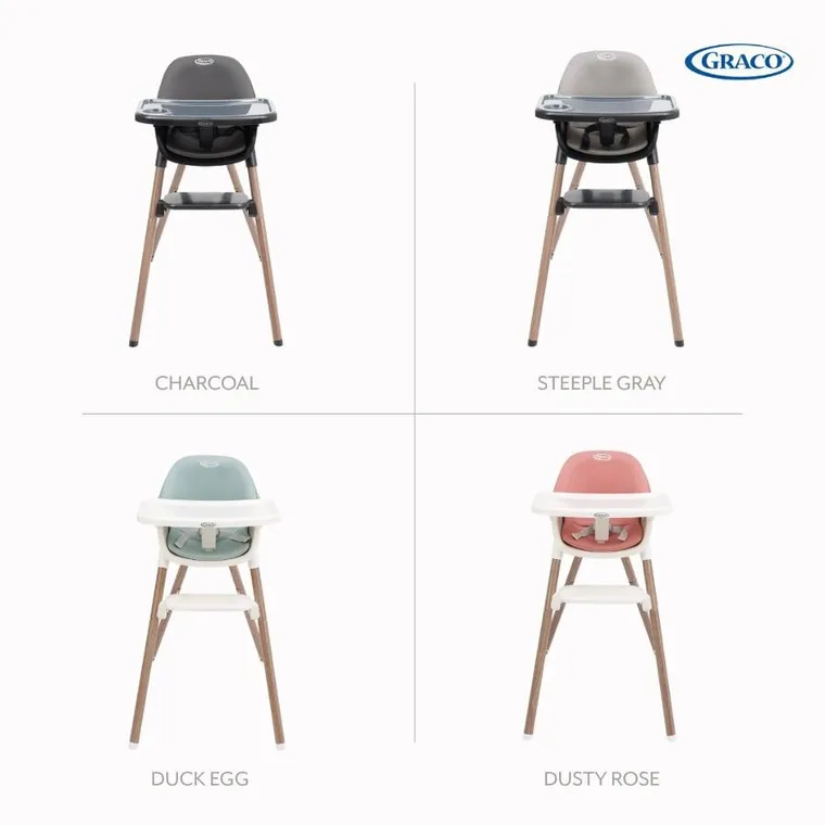 Graco, Presti, krzesełko do karmienia, 3w1, steeple grey