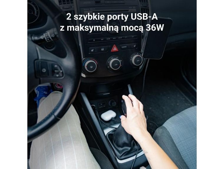 Green Cell, ładowarka samochodowa, GC PowerRide Nano36, 36W, 6A, 2xUSB-A