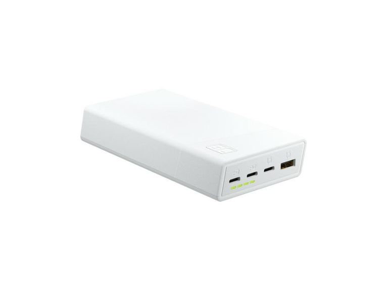 Green Cell, powerbank, Powerplay 20S, biały, 20000MAH 22,5W 3X USB-C PD 1X USB-A