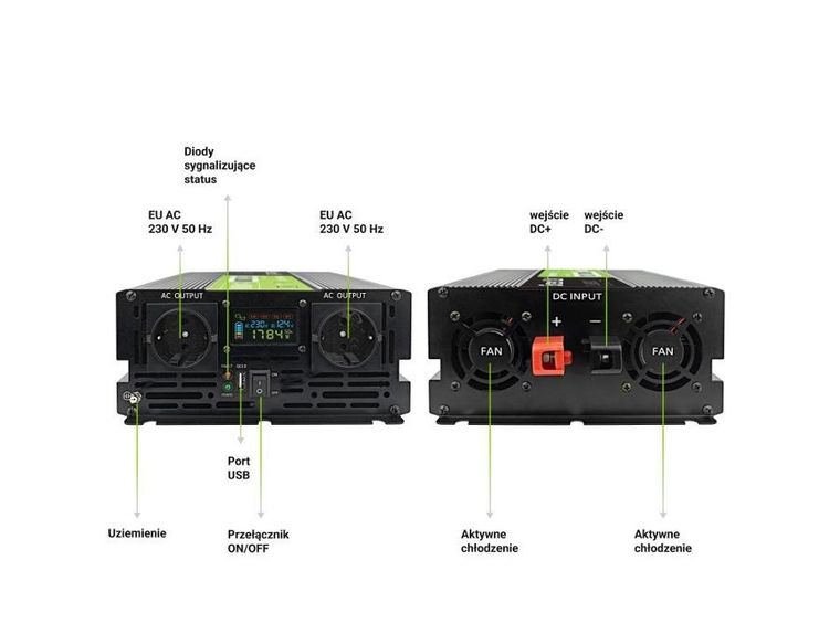 Green Cell, przetwornica LCD 12V, 2000W/4000W