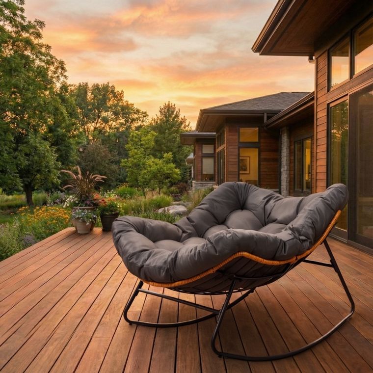 HaloFuture, bujany fotel, kokon skandynawski XL, szary