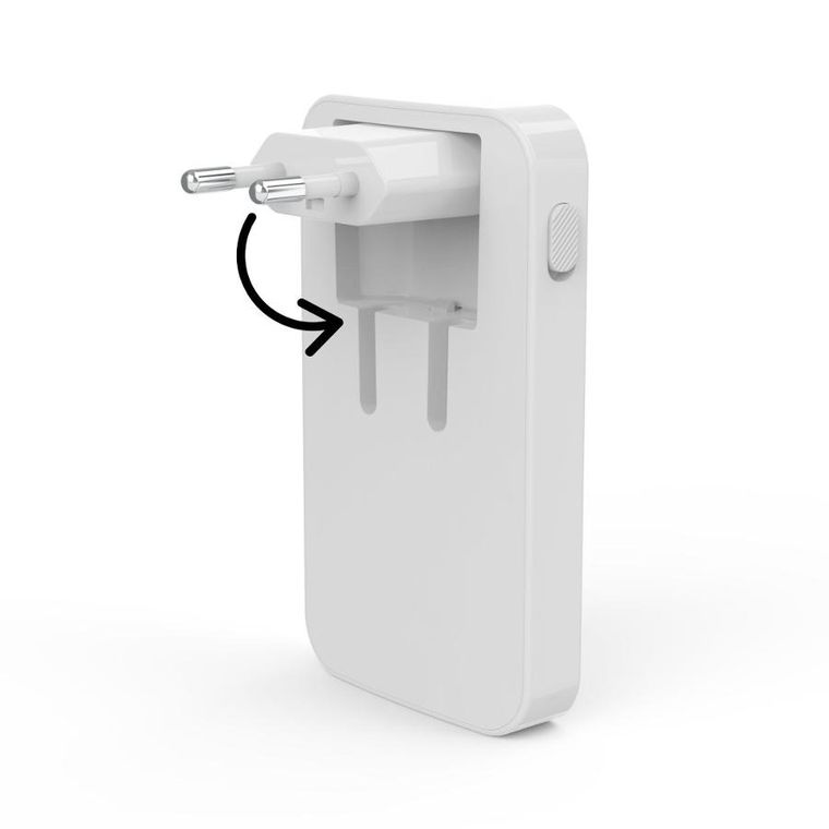 Hama, Płaska Mini PD, ładowarka sieciowa, 2xUSB‑C, USB‑A, 65W, biała