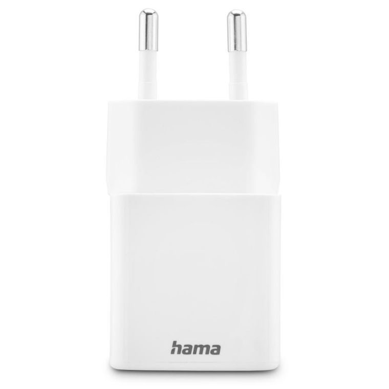 Hama, Power Delivery, ładowarka sieciowa, USB‑C, USB‑A, 20W, biała