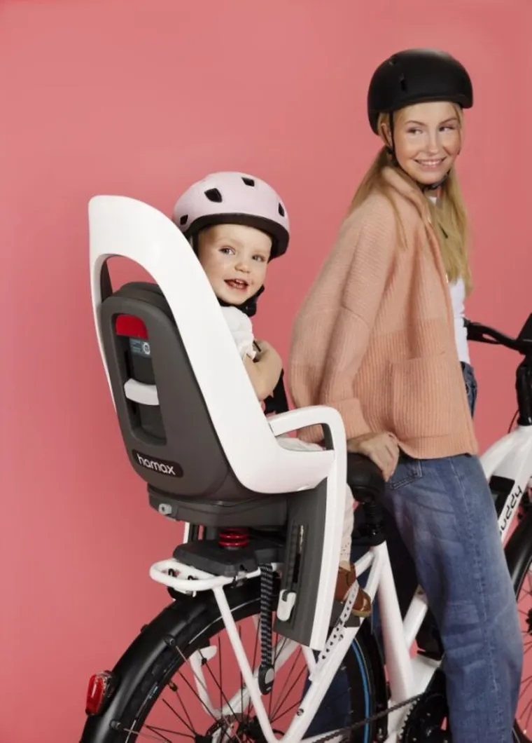 Hamax, Caress, fotelik rowerowy montowany na bagażniku, White/Black