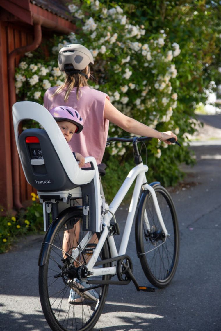 Hamax, Caress, fotelik rowerowy montowany na ramie, white/mint