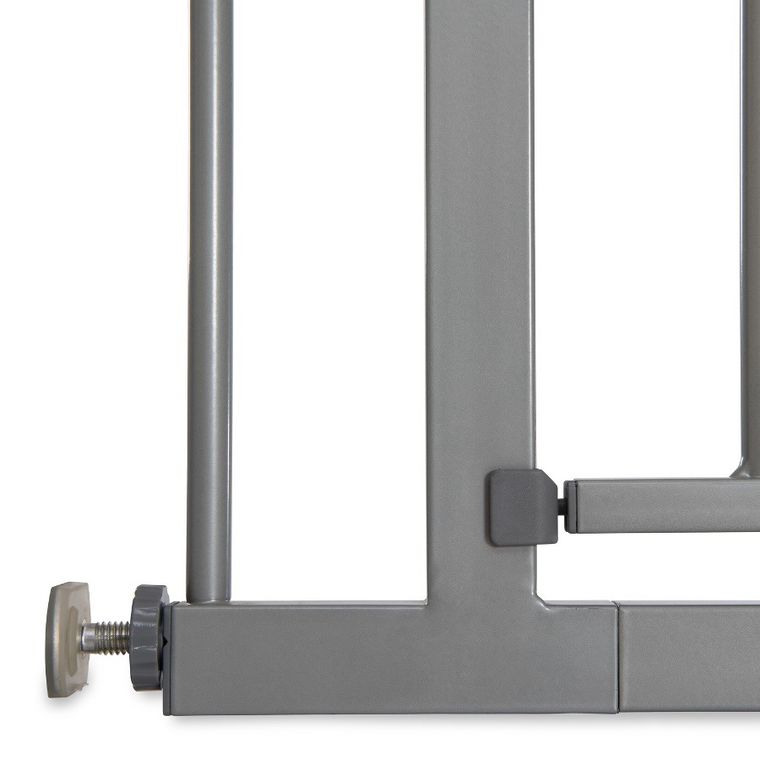 Hauck, Stop N Safe 2, bramka zabezpieczająca, 21 cm rozszerzenie, srebrna